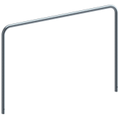 Hoop of steel tube |  48 x 2,5 mm | without cross bar | for casting in concrete | total width 2000 mm | total height 1400 mm | hot-dip galvanized